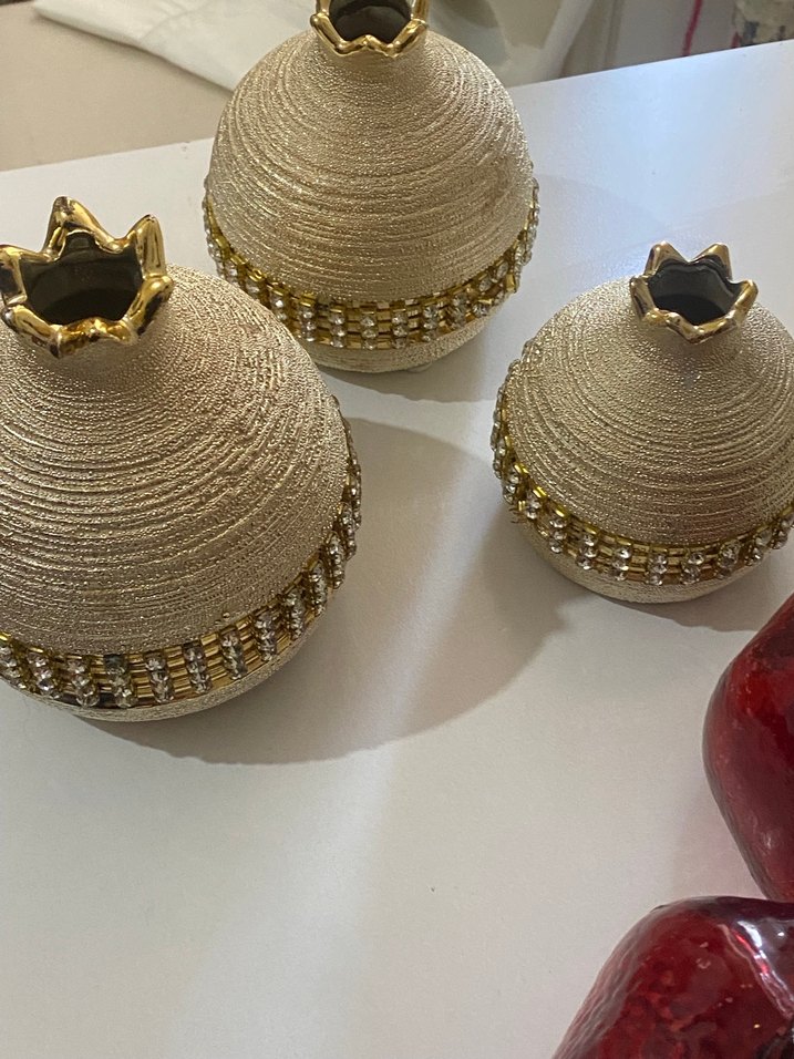 simli gold nar şeklinde süsler - Görsel 2