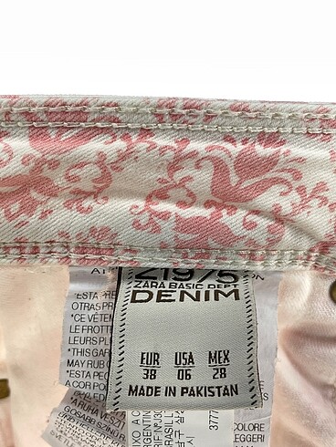 38 Beden pembe Renk Zara Jean / Kot %70 İndirimli.