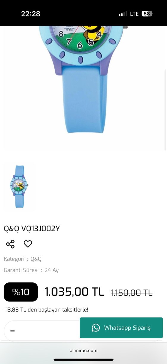 Q&Q Orijinal ÇOCUK SAAT - Görsel 4