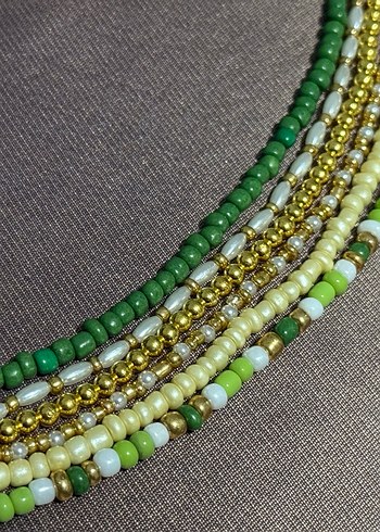 Yeşil Gold Shine Kolye Set  - Görsel 3