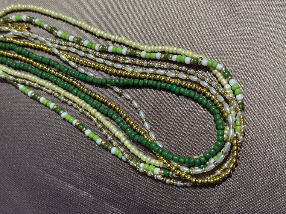 Yeşil Gold Shine Kolye Set  - Görsel 2