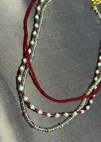 Bordo Shine Kolye Set  - Görsel 2