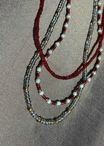 Bordo Shine Kolye Set  - Görsel 3