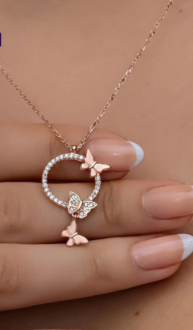 925 Sevgi Kelebekleri Kolye - Görsel 2
