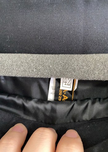 Drapeli Siyah Midi Etek - Görsel 3