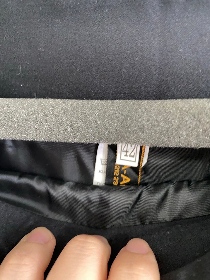 Drapeli Siyah Midi Etek - Görsel 3