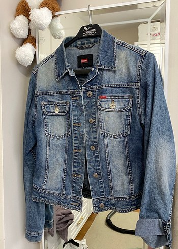 Düğmeli Mavi Kadın Denim Ceket - Görsel 2