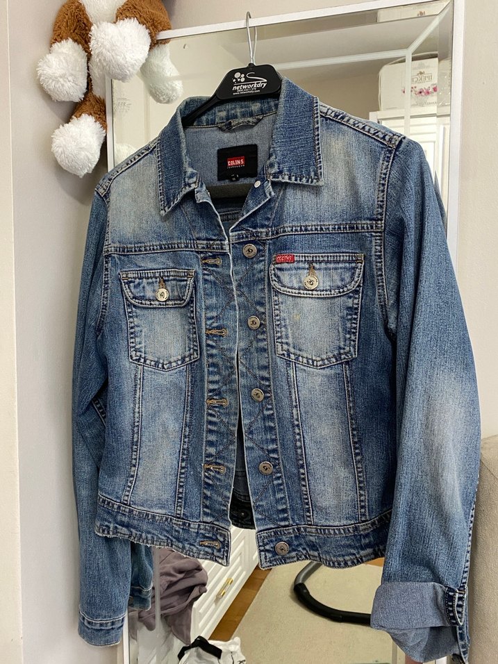 Düğmeli Mavi Kadın Denim Ceket - Görsel 2