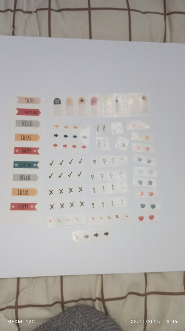 Beyaz Planlayıcı Not Etiketlerii - Görsel 4