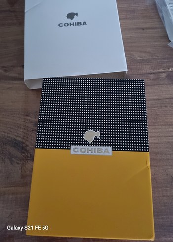 Beden Renk Sarı COHIBA porselen kültablası