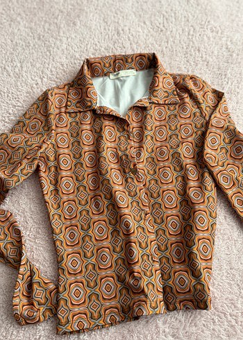 Bohem Çok Renkli Desenli Uzun Kollu Gömlek - Görsel 2