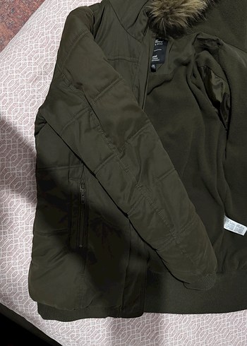 Kürk Detaylı Kadın Kışlık Mont Mavi - Görsel 5