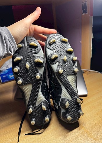 Siyah Erkek Futbol Ayakkabısı Velcro Bağcıklı - Görsel 4