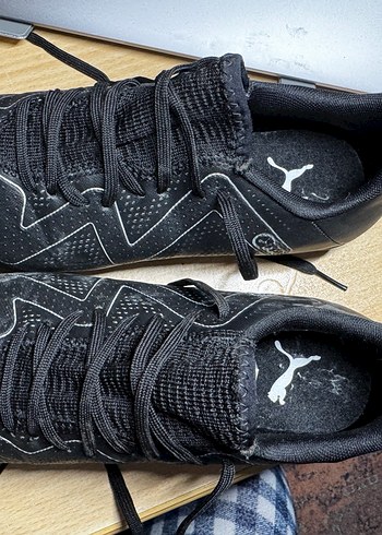 Siyah Erkek Futbol Ayakkabısı Velcro Bağcıklı - Görsel 3