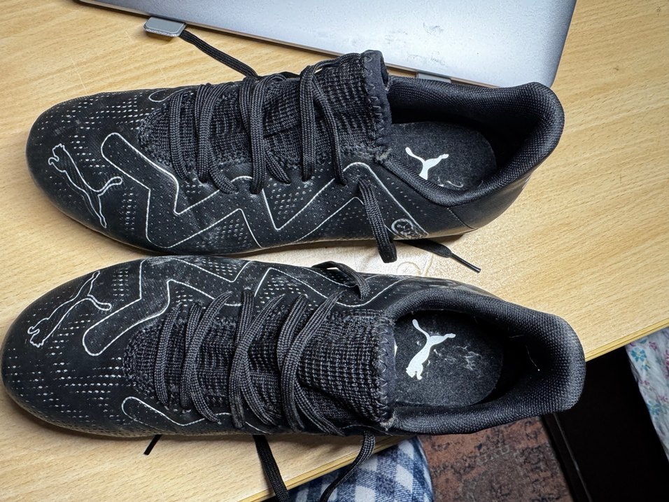 Siyah Erkek Futbol Ayakkabısı Velcro Bağcıklı - Görsel 3