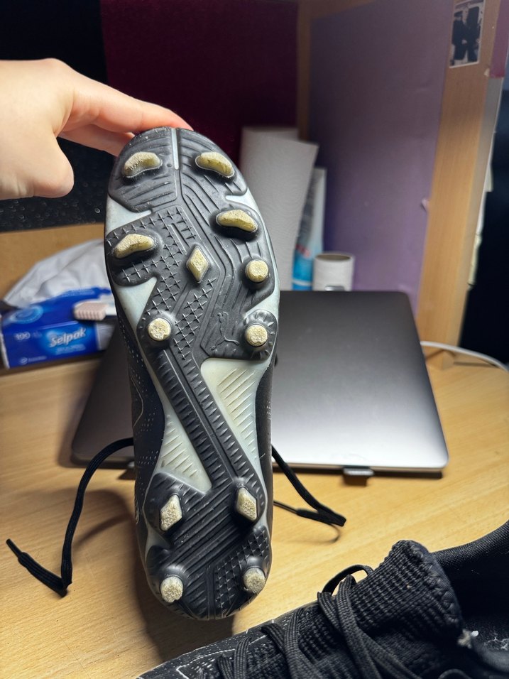 Siyah Erkek Futbol Ayakkabısı Velcro Bağcıklı - Görsel 5