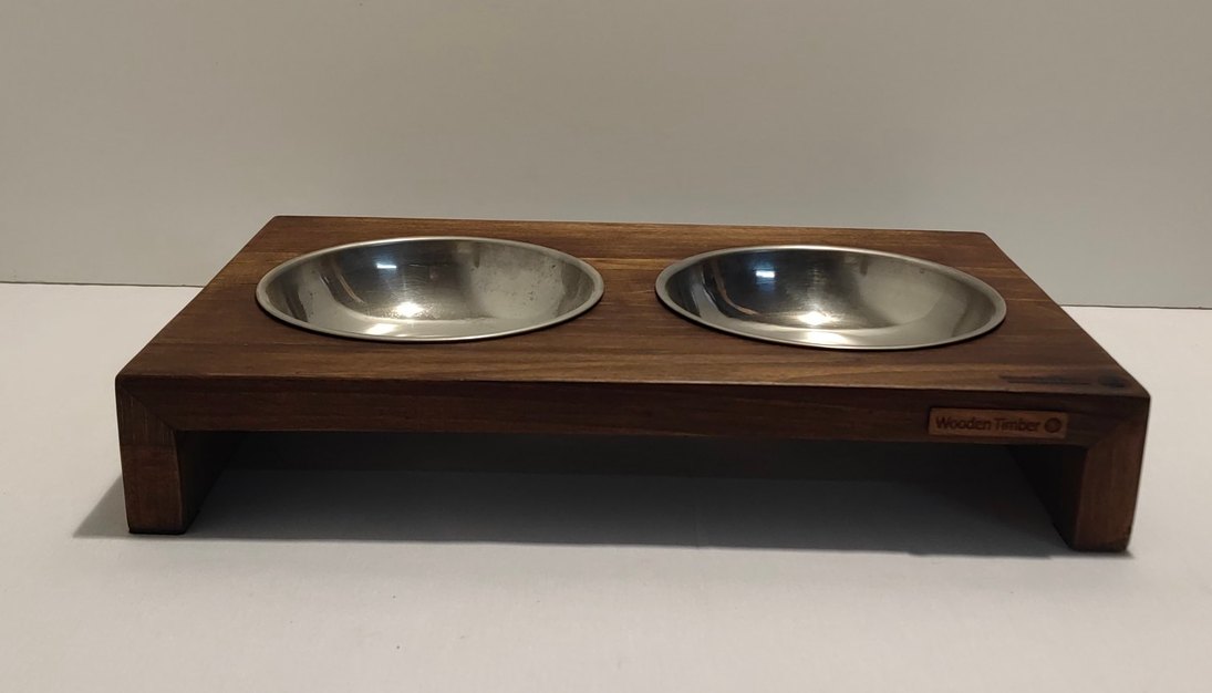 Ceviz ağacından özel yapımı köpek mamalık - Görsel 2