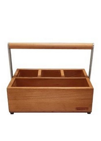 Kayın Ağacından 4li Organizer Mutafak Banyo - Görsel 5