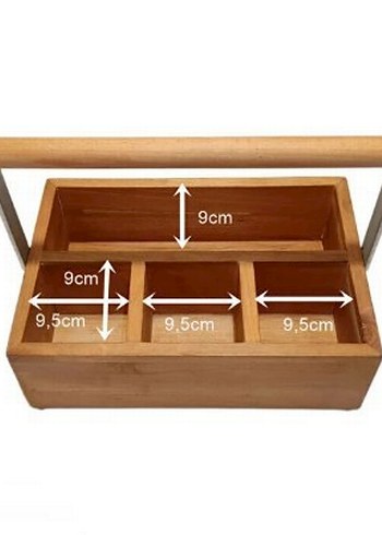 Kayın Ağacından 4li Organizer Mutafak Banyo - Görsel 3