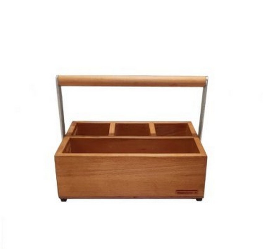 Kayın Ağacından 4li Organizer Mutafak Banyo - Görsel 5