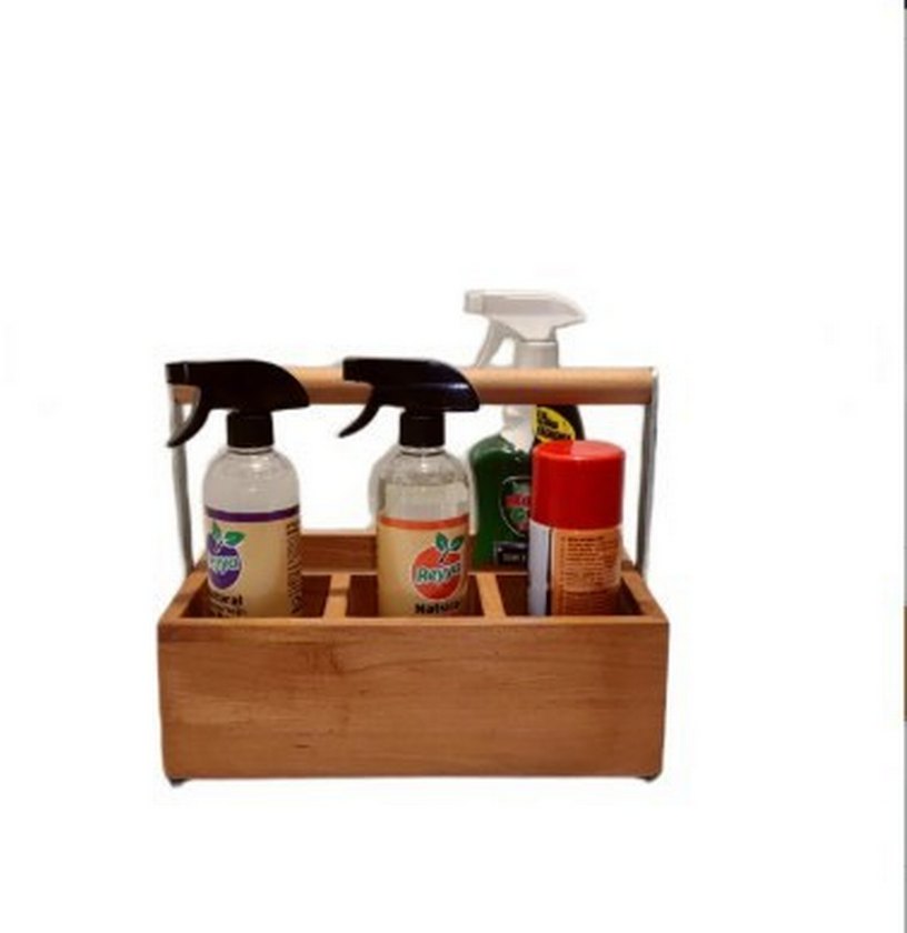 Kayın Ağacından 4li Organizer Mutafak Banyo - Görsel 4