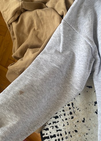 Diğer Gri Keten Kadın Sweatshirt