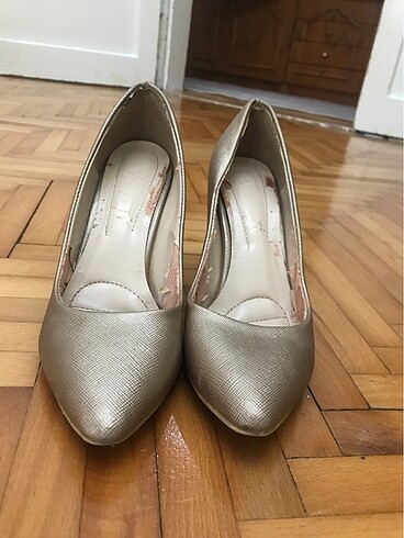 gold ince topuk stiletto