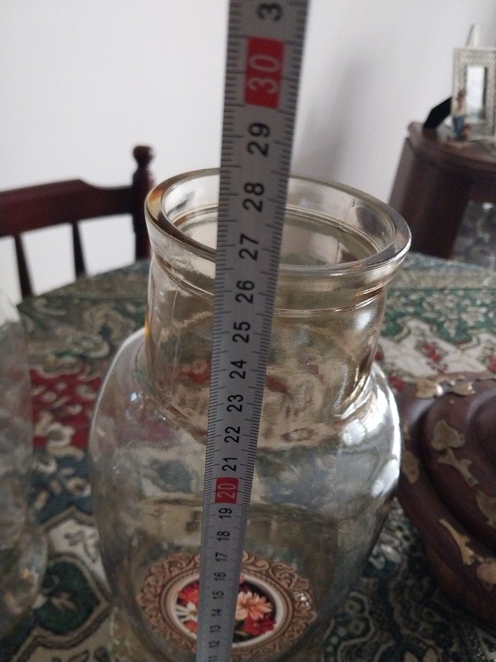 Bej Renkli Desenli Cam Vazo Çift - Görsel 4