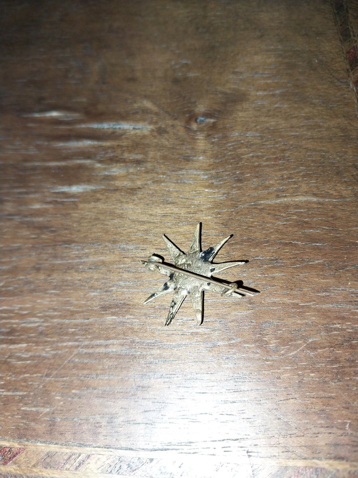 Elmas montur vintage broş - Görsel 4