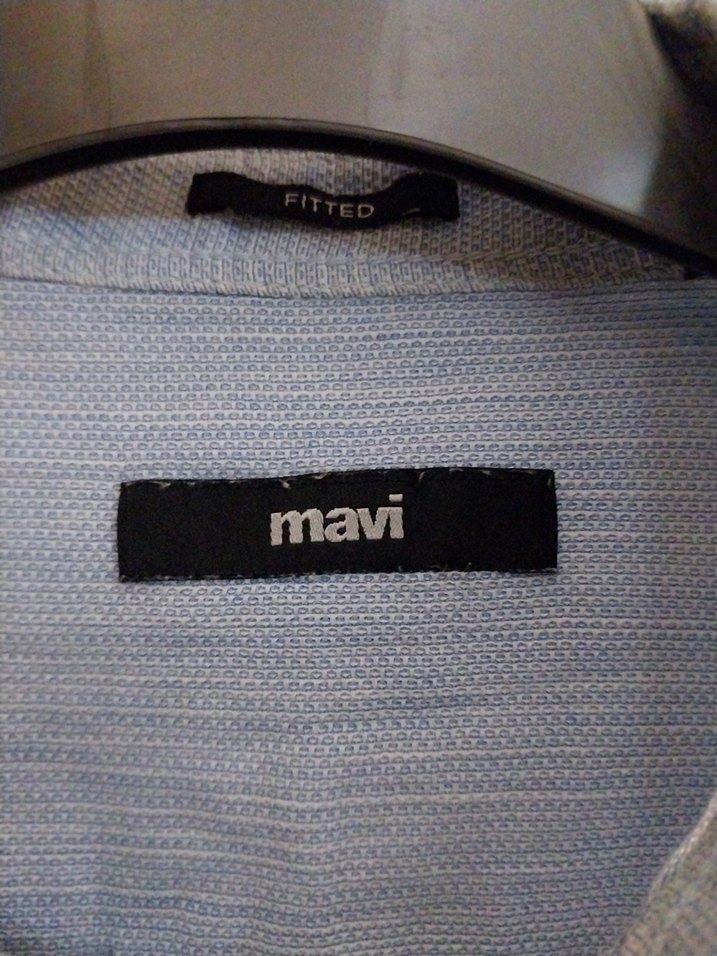 Mavi Keten Erkek Gömlek - Görsel 3