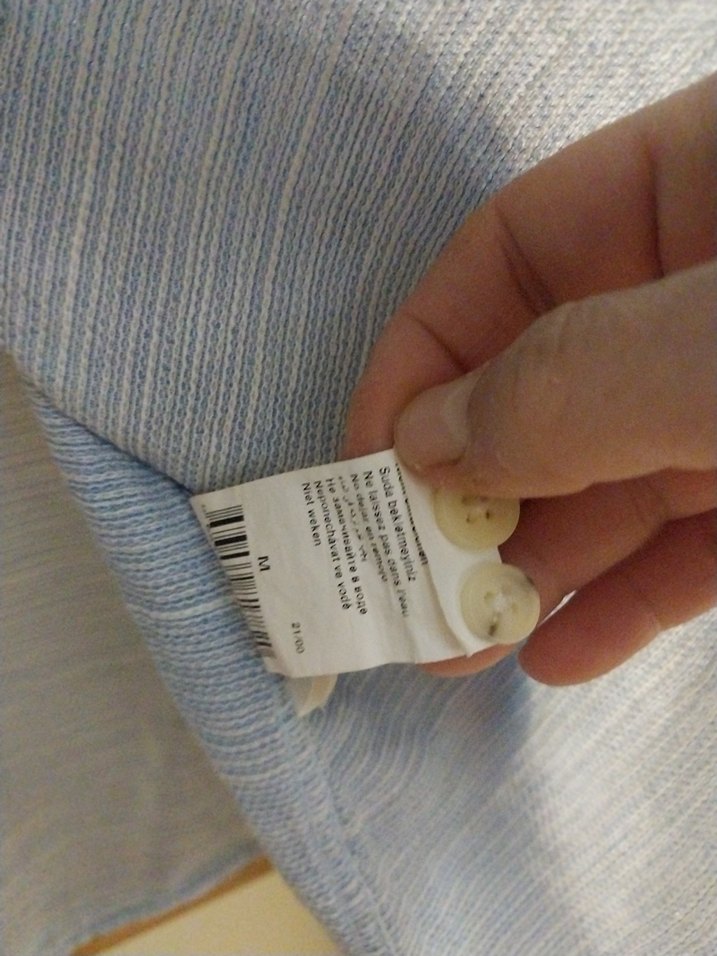 Mavi Keten Erkek Gömlek - Görsel 4