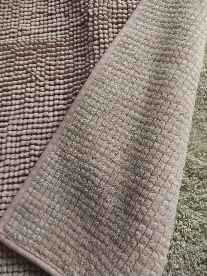 Pembe Düz Banyo Paspası - Görsel 3