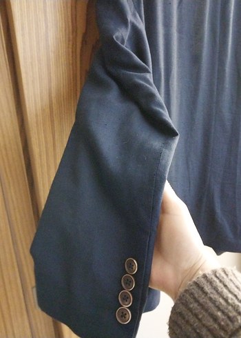 Kığılı Lacivert Erkek keten Ceket - Görsel 10