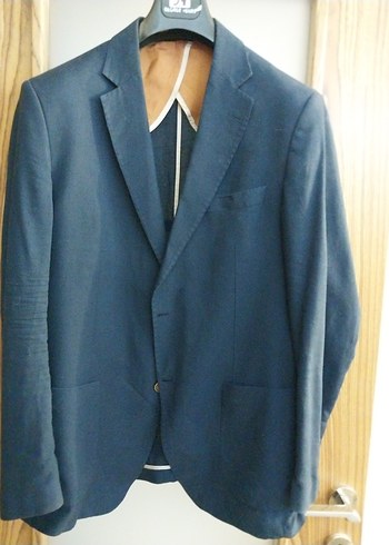 Kığılı Lacivert Erkek keten Ceket - Görsel 2