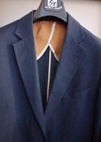 Kığılı Lacivert Erkek keten Ceket - Görsel 7