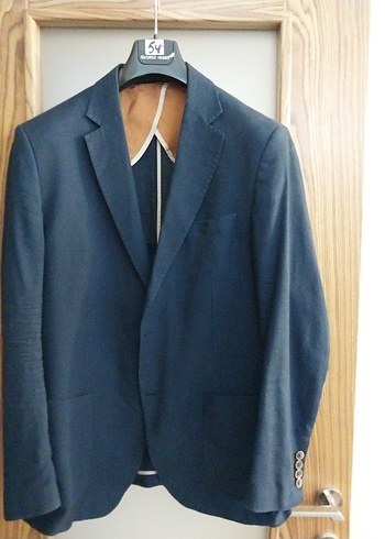 Kığılı Lacivert Erkek keten Ceket - Görsel 11