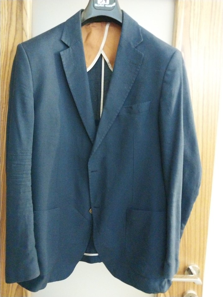 Kığılı Lacivert Erkek keten Ceket - Görsel 2