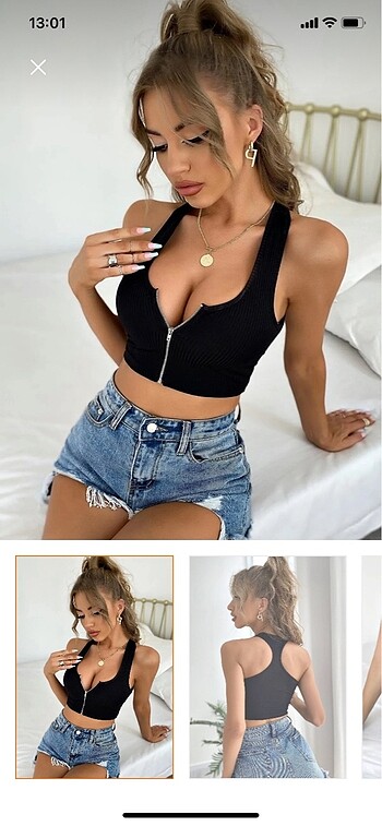 Fermuarlı Crop