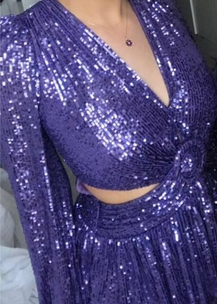 Pul payet elbise - Görsel 3