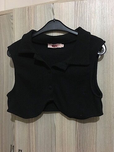 önden düğmeli crop