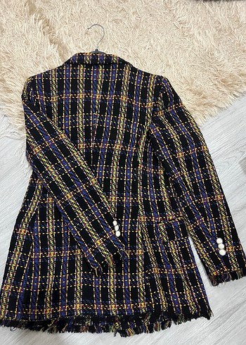 Detaylı Çok Renkli Kadın Blazer - Görsel 4