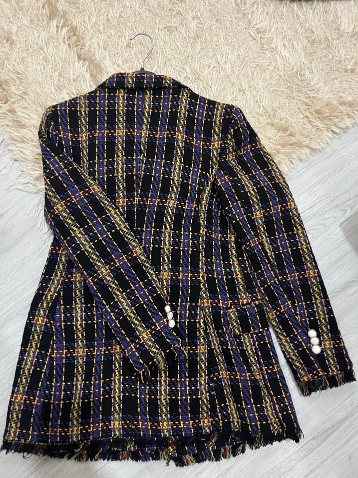 Detaylı Çok Renkli Kadın Blazer - Görsel 4