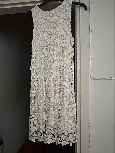 Dantel detaylı elbise - Görsel 5