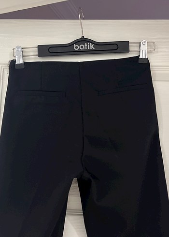 36 Beden siyah Renk Kadın Siyah Kumaş Pantolon Midi Boy