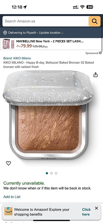 Beden Renk KIKO MILANO - Happy B-day, Bellezza! Baked Bronzer 02 Baked bron