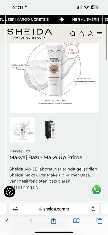 Sheida Makeup Makyaj Bazı - Make Up Primer - Görsel 3