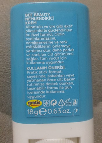 Bee Beauty Bee Beauty Nemlendirici Stick Krem