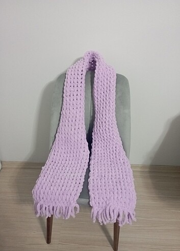 Lila Puffy Atkı