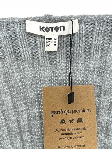 m Beden gri Renk Koton Hırka %70 İndirimli.