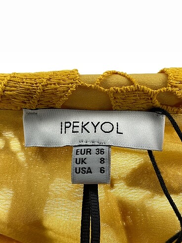 36 Beden sarı Renk ipekyol Midi Etek %70 İndirimli.